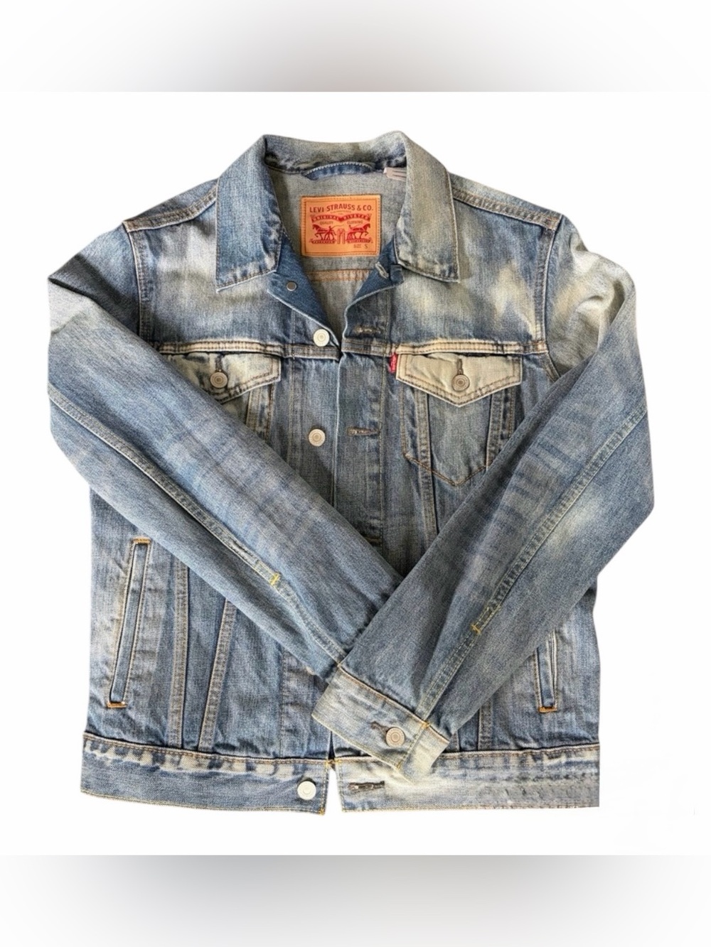 Original Levi’s Trucker Denim Jacket Medium Vintage Wash Unisex Size Small